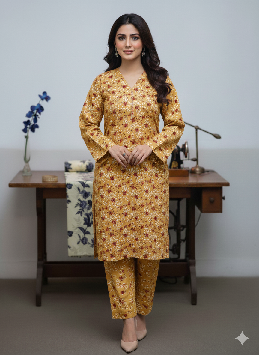 Ladies 2-Piece β Micro Polo Cotton Unstiched-228