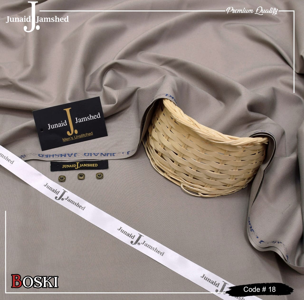Battle Ship Grey – J. Junaid Jamshed Summer 2025 Strength & Elegance