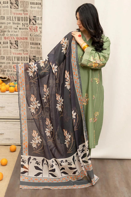 DHANAK 3PC EMBROIDERED 005