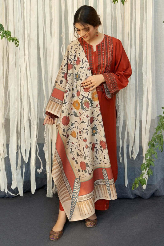 DHANAK 3PC EMBROIDERED 006