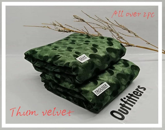 2pc Elegant Velvet pluchi Winter Collection  D-7509