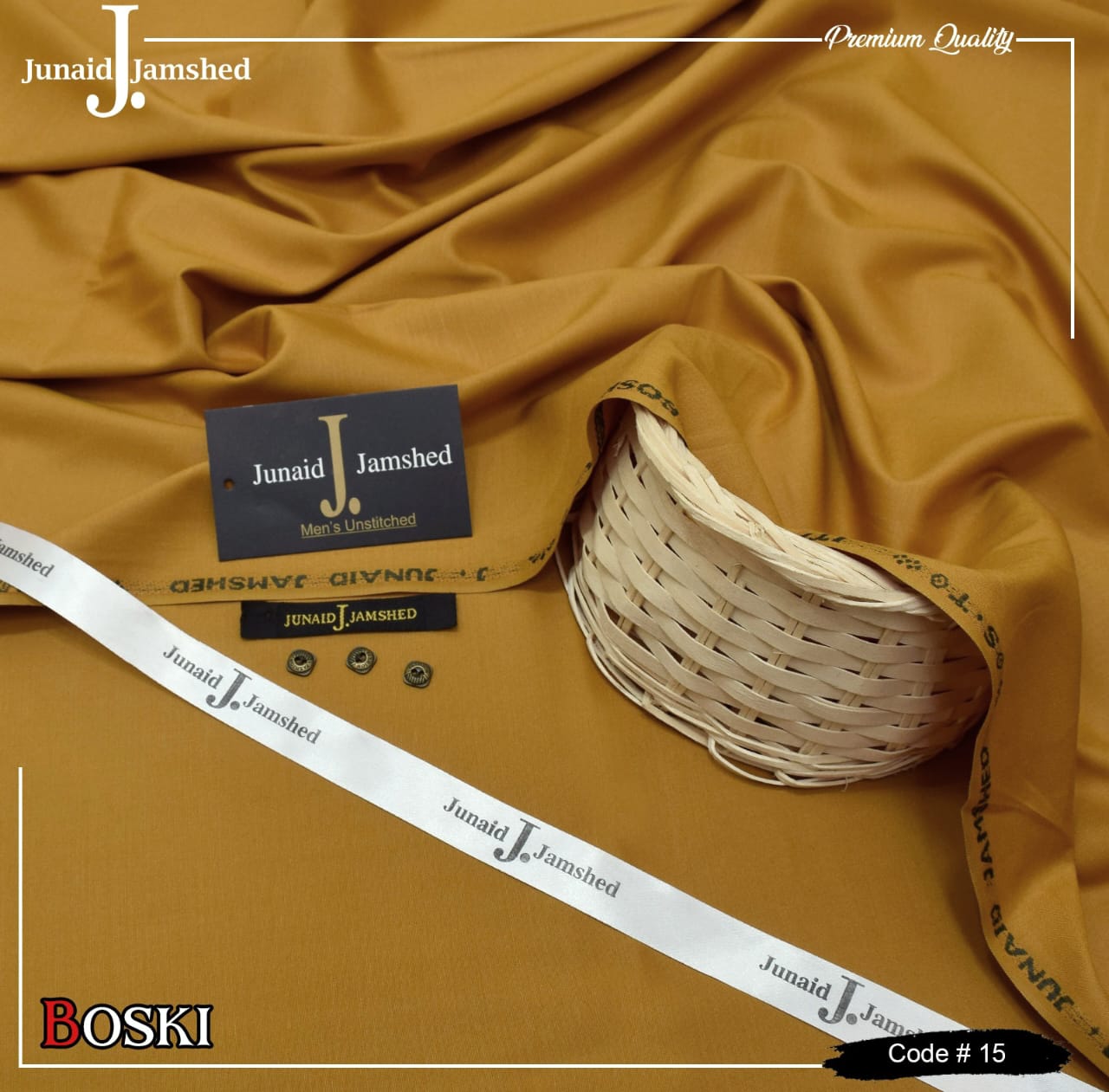 Golden Brown – J. Junaid Jamshed Summer 2025 Luxurious Warmth