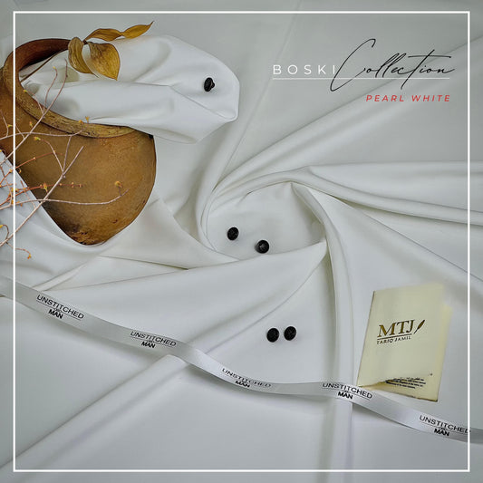 Pearl White CARNIVALS Boski Fabric by  MTJ