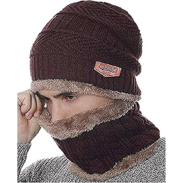 Beanie Wool Cap With Neck Warmer. Full Set-2 Pieces